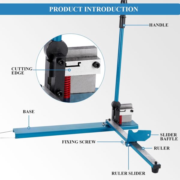 MXBAOHENG DIN Rail Cutter Manual Aluminum Guide Rail Cutting Machine with Measuring Ruler for Cutting C45/DZ47/DC-35/TS35 - Image 2