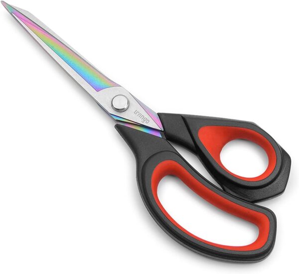 9.5" Heavy-Duty Tailor Scissors – Titanium-Coated Steel for Fabric & Leather, Comfort Grip