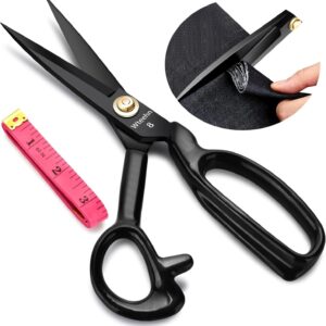 8" Heavy-Duty Fabric Scissors – Sharp Tailor Shears for Sewing, Leather & Crafts