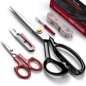 9" Heavy-Duty Fabric Scissors – Ultra Sharp Tailor Shears for Cloth, Leather & Multipurpose Use