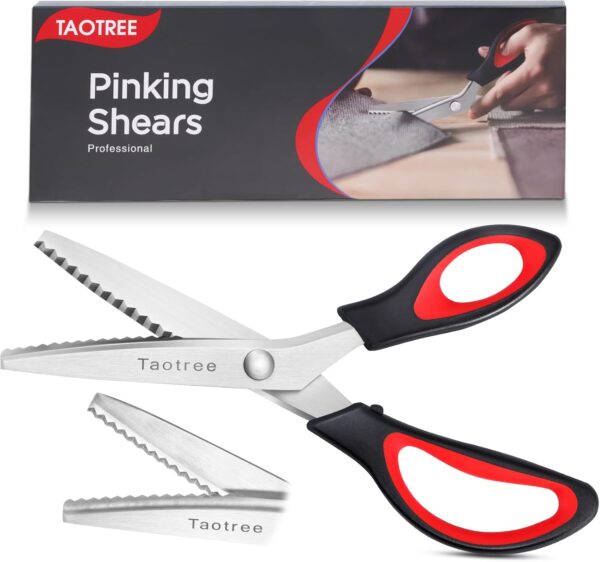 9.5" Pinking Shears – Zigzag Fabric Scissors for Sewing & Crafting
