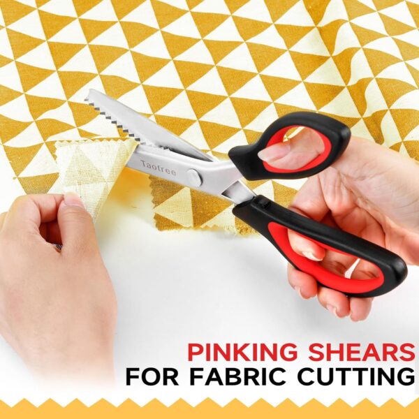 9.5" Pinking Shears – Zigzag Fabric Scissors for Sewing & Crafting - Image 3