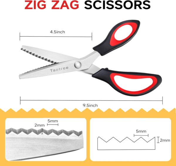 9.5" Pinking Shears – Zigzag Fabric Scissors for Sewing & Crafting - Image 4