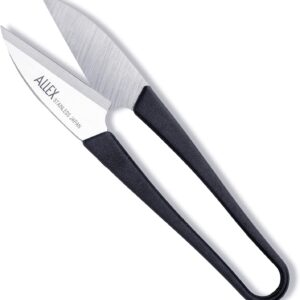 4.1" Japanese Thread Snips – Spring-Loaded Scissors for Sewing & Embroidery (Black)
