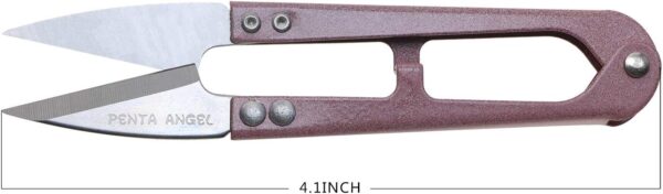2pcs Mini Sewing Scissors with Leather Sheaths – Embroidery & Yarn Trimming (Pink/Gray) - Image 2
