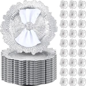 100 gold reef chargers and floral napkin rings for elegant wedding table settings.