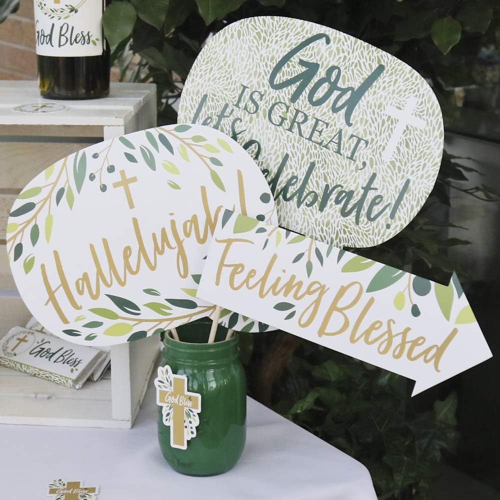 10-piece elegant cross photo booth kit for fun religious party pictures. - Image 5