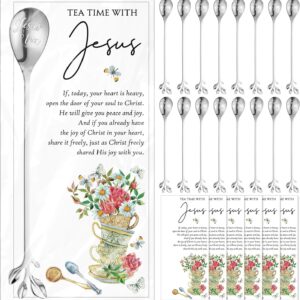 15 sets featuring religious teaspoons, prayer cards, and elegant coffee spoon souvenirs.