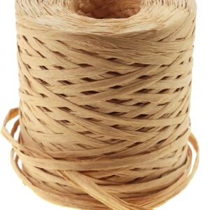 218 yards of eco-friendly raffia paper ribbon for gift packing and crafts.