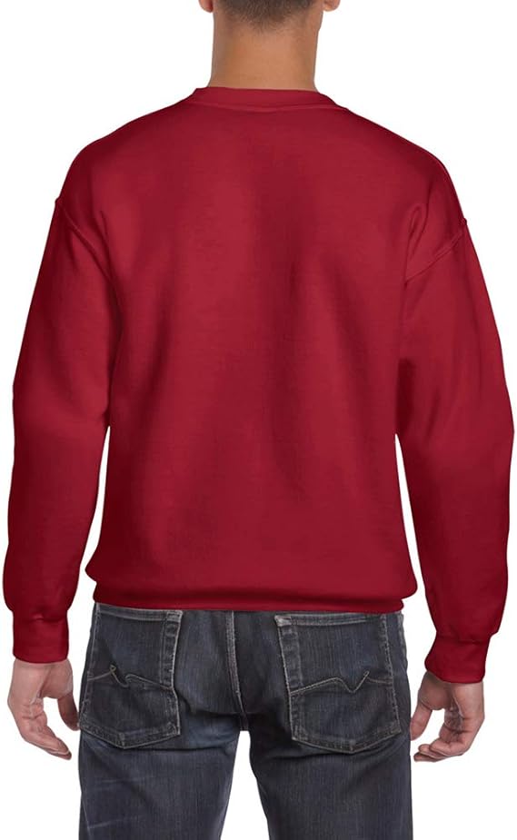 Unisex Cotton Poly Blend Sweatshirt Casual Crewneck Pullover Forest Green - Image 2