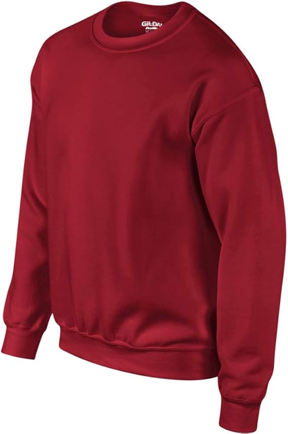 Unisex Cotton Poly Blend Sweatshirt Casual Crewneck Pullover Forest Green - Image 4