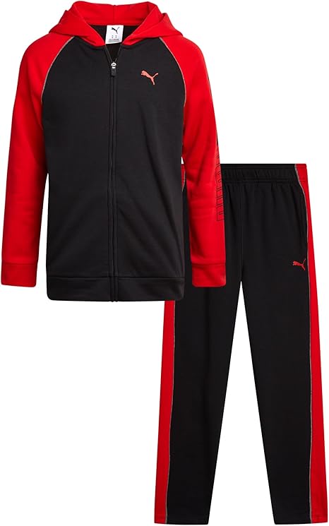 Boys Fleece Tracksuit Set Hoodie Joggers Athletic Outfit