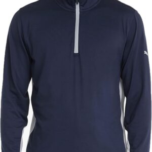 Mens Gamer Quarter-Zip Performance Moisture-Wicking Golf Top