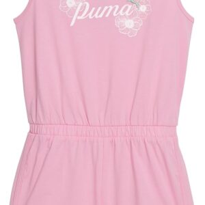 Girls Sleeveless Romper Lightweight Elastic Waist One-Piece