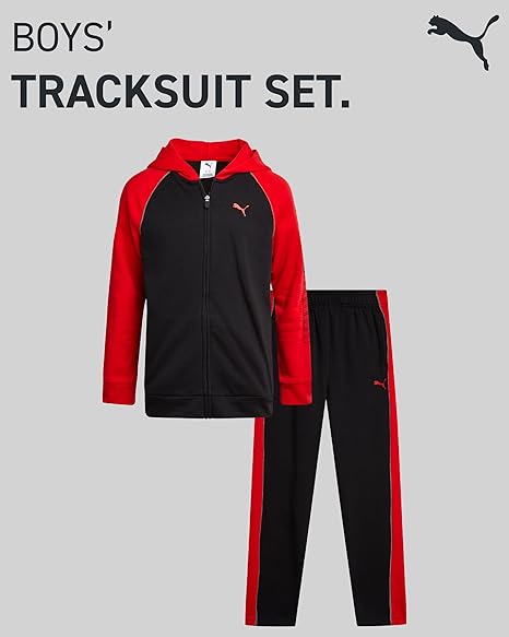 Boys Fleece Tracksuit Set Hoodie Joggers Athletic Outfit - Image 2