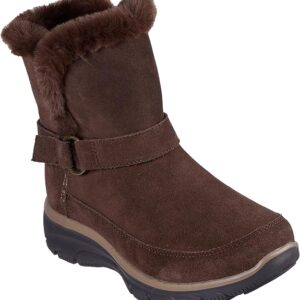 Women’s Slip-On Suede Boots Memory Foam Cozy Waterproof