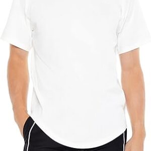 Men's Scoop Neck Cotton Crew Tee Short Sleeve Casual