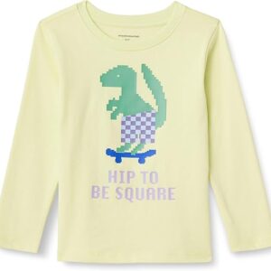 Boys Toddler Long Sleeve Cotton T-Shirt Soft Casual Everyday Wear