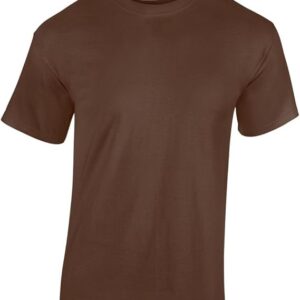 Mens Heavyweight Cotton T Shirt Casual Basic Short Sleeve Orange Tee
