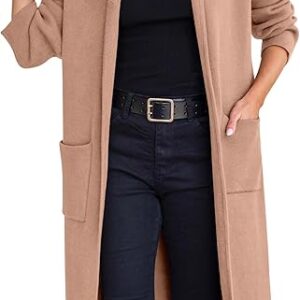 Women Oversized Long Cardigan Open Front Knit Duster Coat Fall Outerwear