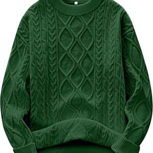 Women Oversized Chunky Cable Knit Sweater Vintage Fall Winter Outfit