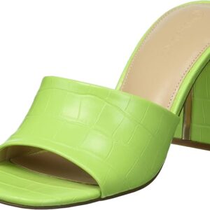 Womens Block Heel Mule Sandals Minimalist Open Toe Dress