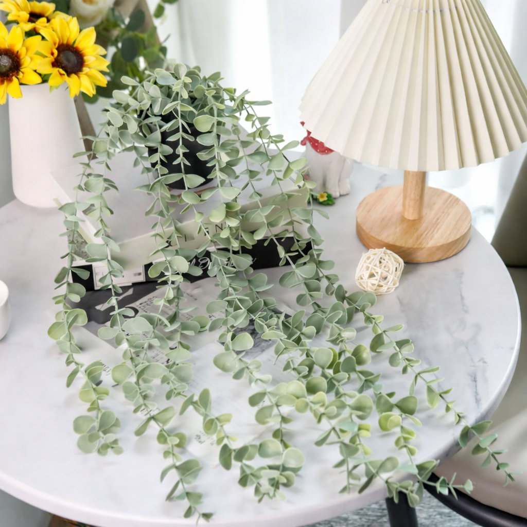 Hanging Faux Eucalyptus Plant Artificial Indoor Modern Décor - Image 2