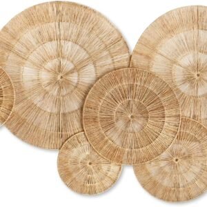 Extra Large Jute Wall Baskets Set – Woven Decorative Plates