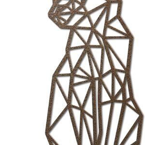 Geometric Cat Metal Wall Decor – Modern Minimalist Animal Art