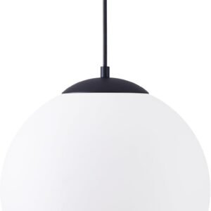 Mid Century Orb Pendant Light, 10'' Milk Glass Fixture