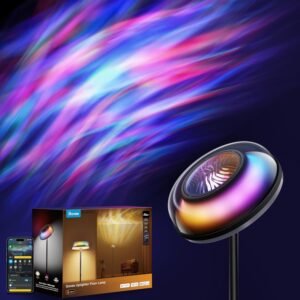 “Smart RGBIC Floor Lamp, Ripple Projector Corner Light 61