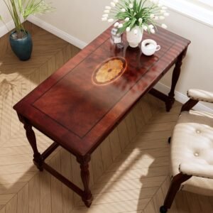 Vintage Wood Writing Desk, 46'' Antique Secretary Table Cherry
