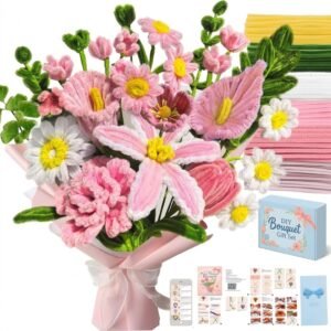 Beginner Pipe Cleaner Flower Craft Kit for Mindful DIY Activities