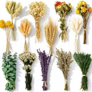 150-Piece Natural Dried Flower Set for DIY Bouquets and Floral Crafts