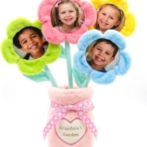 Personalized Photo Plush Flower with Vase Keepsake Gift